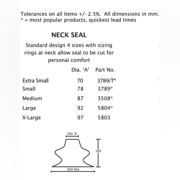 Duraseal Dry Suit Weldable Neckseal AND Anklewrist Large - Picture 11 of 11